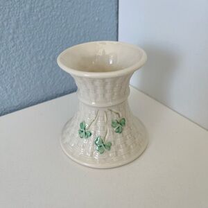 Belleek Shamrock Candle Holder 2000 Millennium
